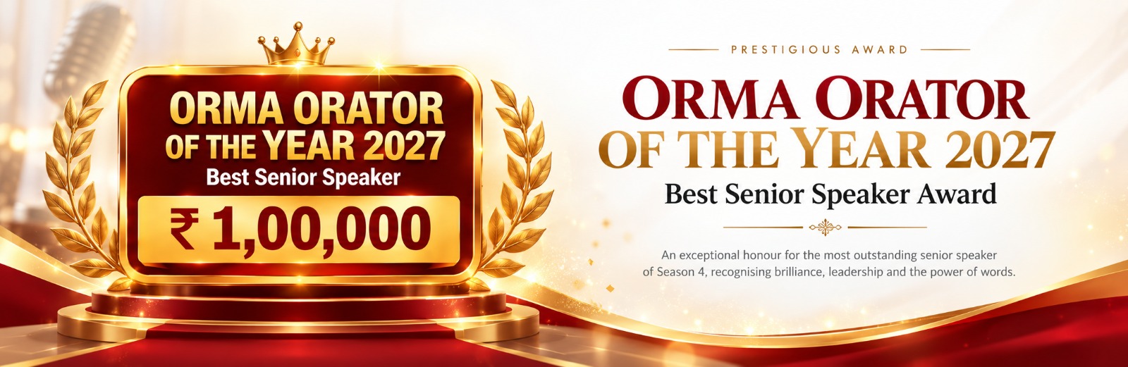 ORMA Orator of the Year 2027 - Best Senior Speaker Award